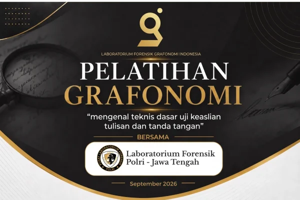 pelatihan grafonomi x laboratorium forensik polri - jawa tengah